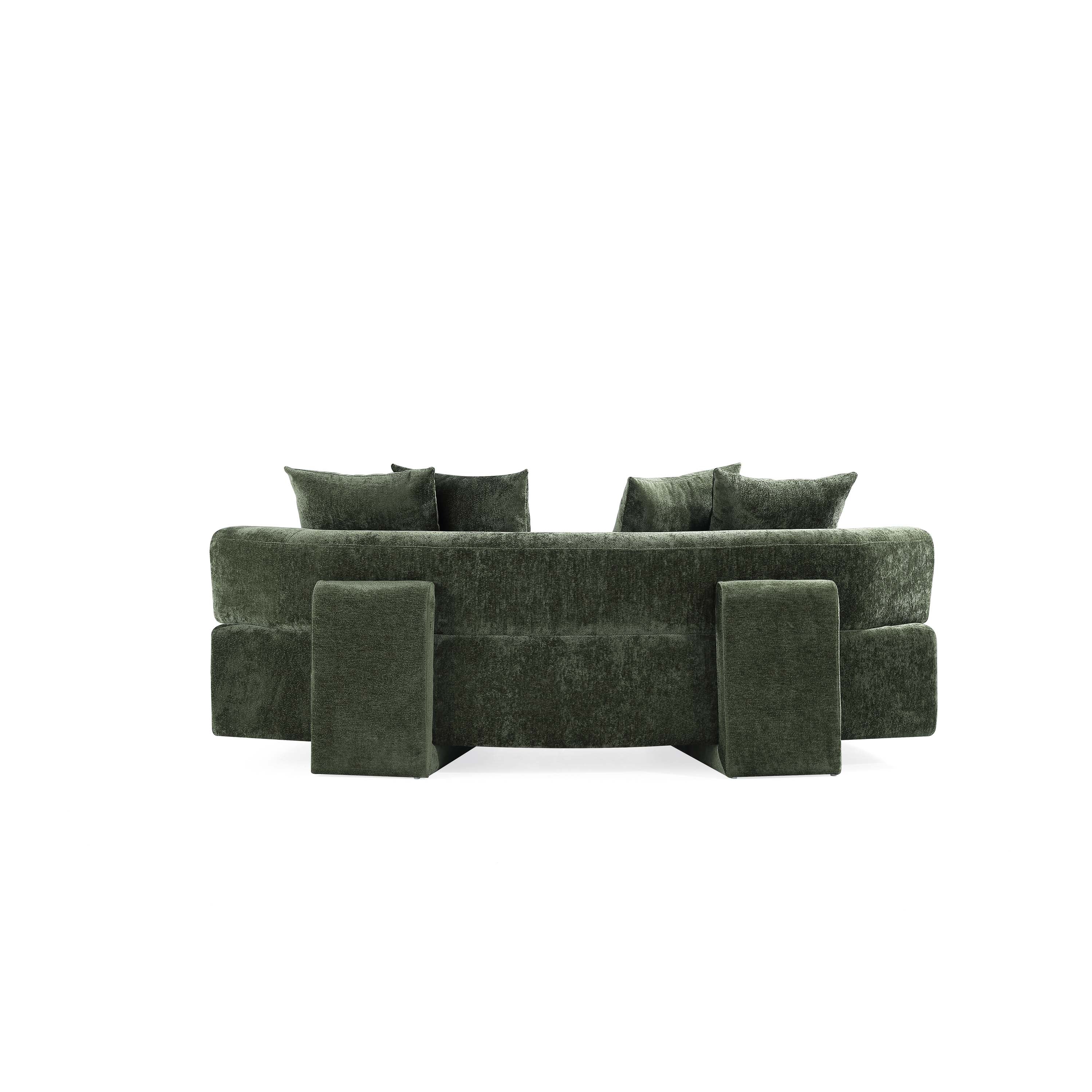 Verandah 91" Chenille Sofa in Olive