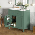30-Inch Bathroom Vanity with Ceramic Sink - Modern