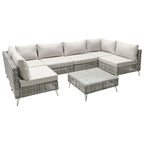 K&K 7-Piece Wicker Patio Furniture Set