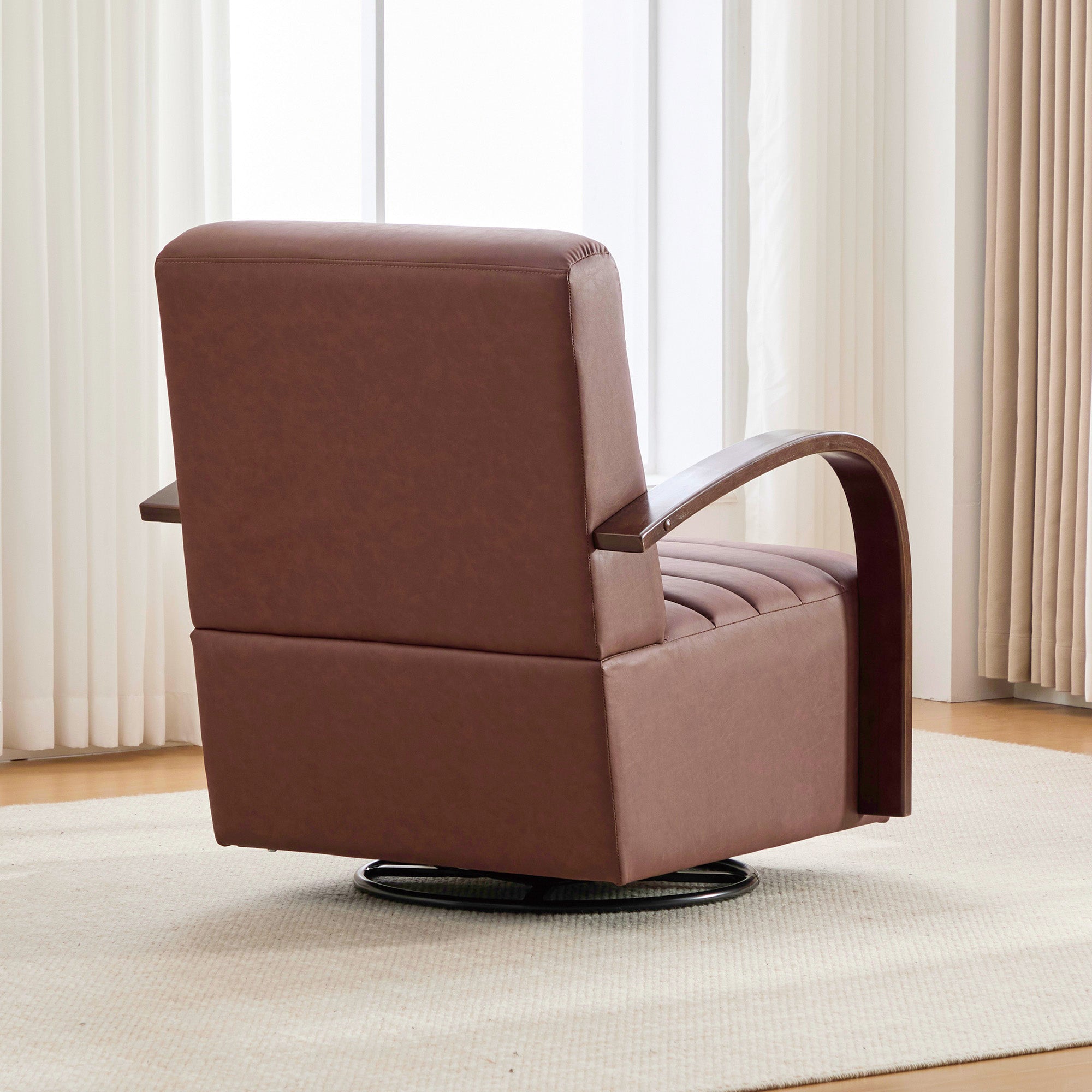 30.7"W Modern Upholstered 360° Swivel Accent Chair