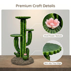 32" Resin Saguaro Cactus Plant Stand with 3 Display Shelves