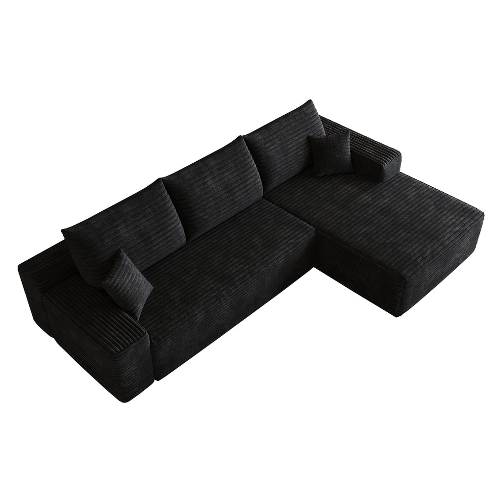 107" Cloud Sectional Couch with L-Shape Chaise