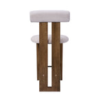 Renee Indoor Modern Split-Back Rubber Wood Counter Stool