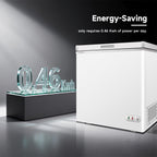 ORIKOOL 5.0 Cu.ft Solid Top Commercial Deep Chest Freezer