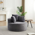 43-Inch Round Corduroy Single Sofa