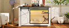 46" Farmhouse Cat Litter Box Enclosure with Sliding Barn Door
