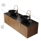 Arai 60" Bathroom Vanity & Sinks