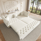 97.6" Oversized Chesterfield Pull Out Sofa Bed
