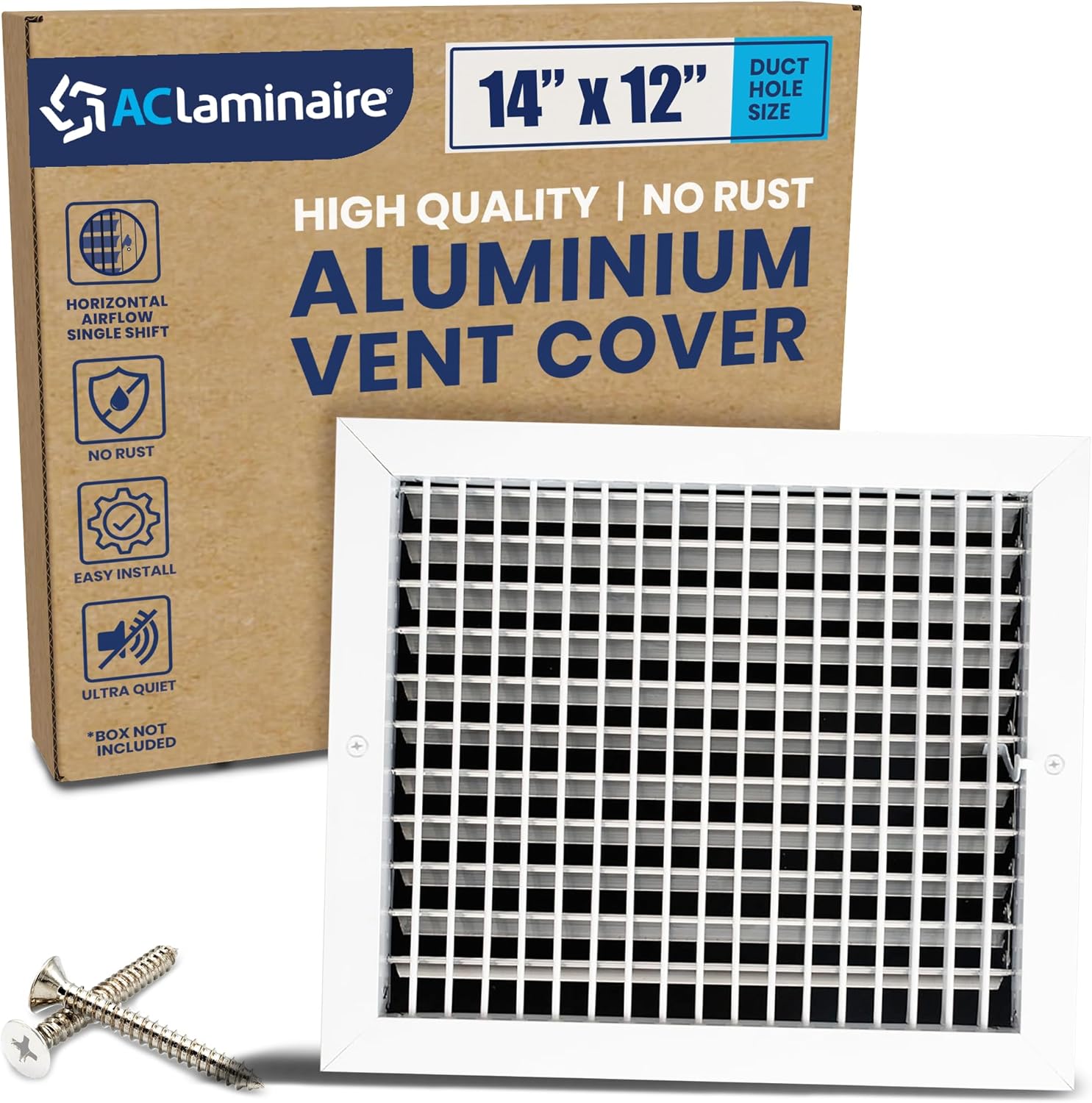 Adjustable Aluminum HVAC Register Vent Cover 14x10 Inch
