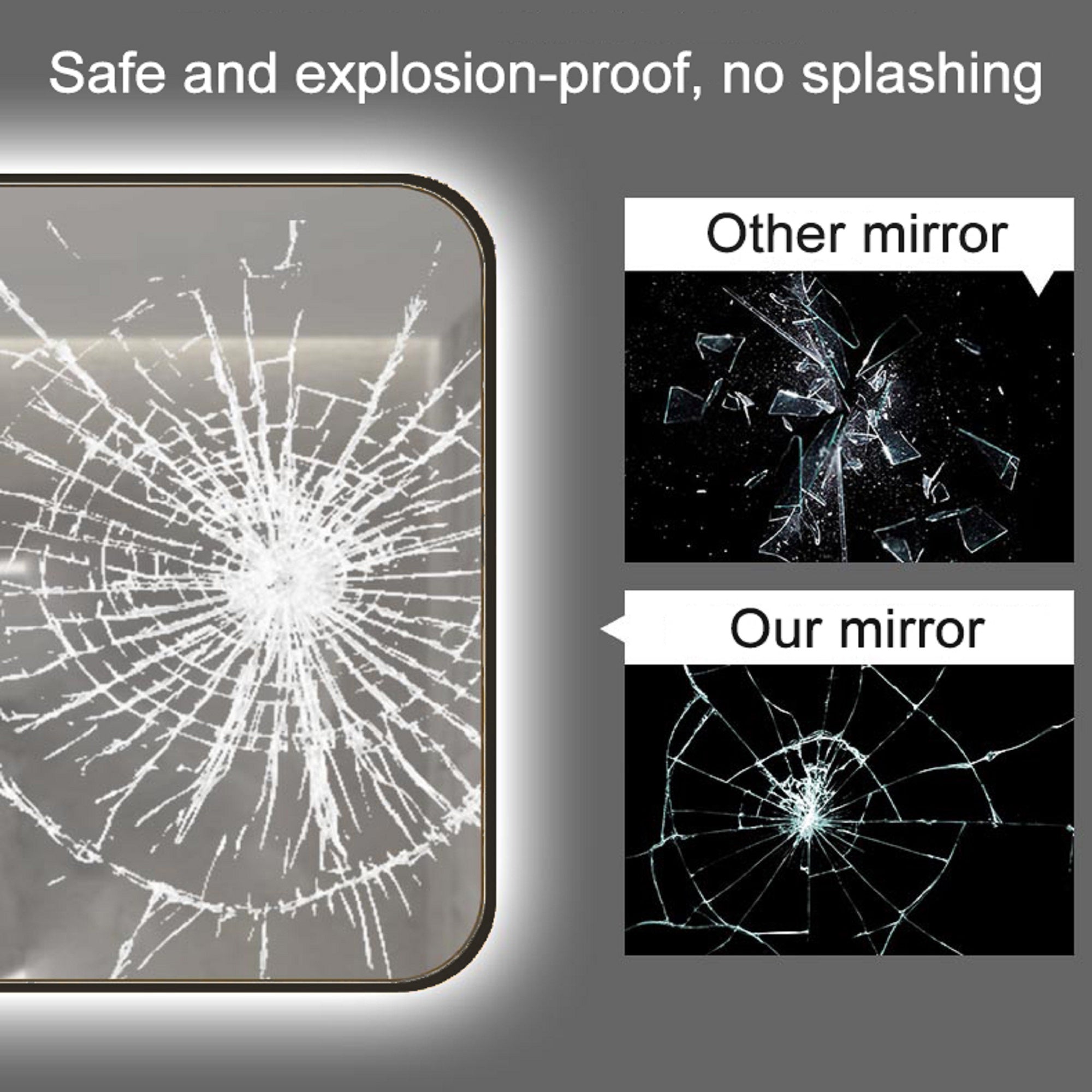 LED Bathroom Mirror - 48 x 24 Inch