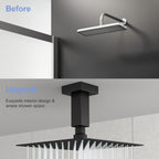 3-Inch Ceiling Mounted Shower Arm with Flange - Matte