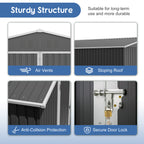 10x10 Ft Large Outdoor Metal Storage Shed