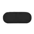 Fuji 49" Upholstered Oval Storage Bench, Ebony