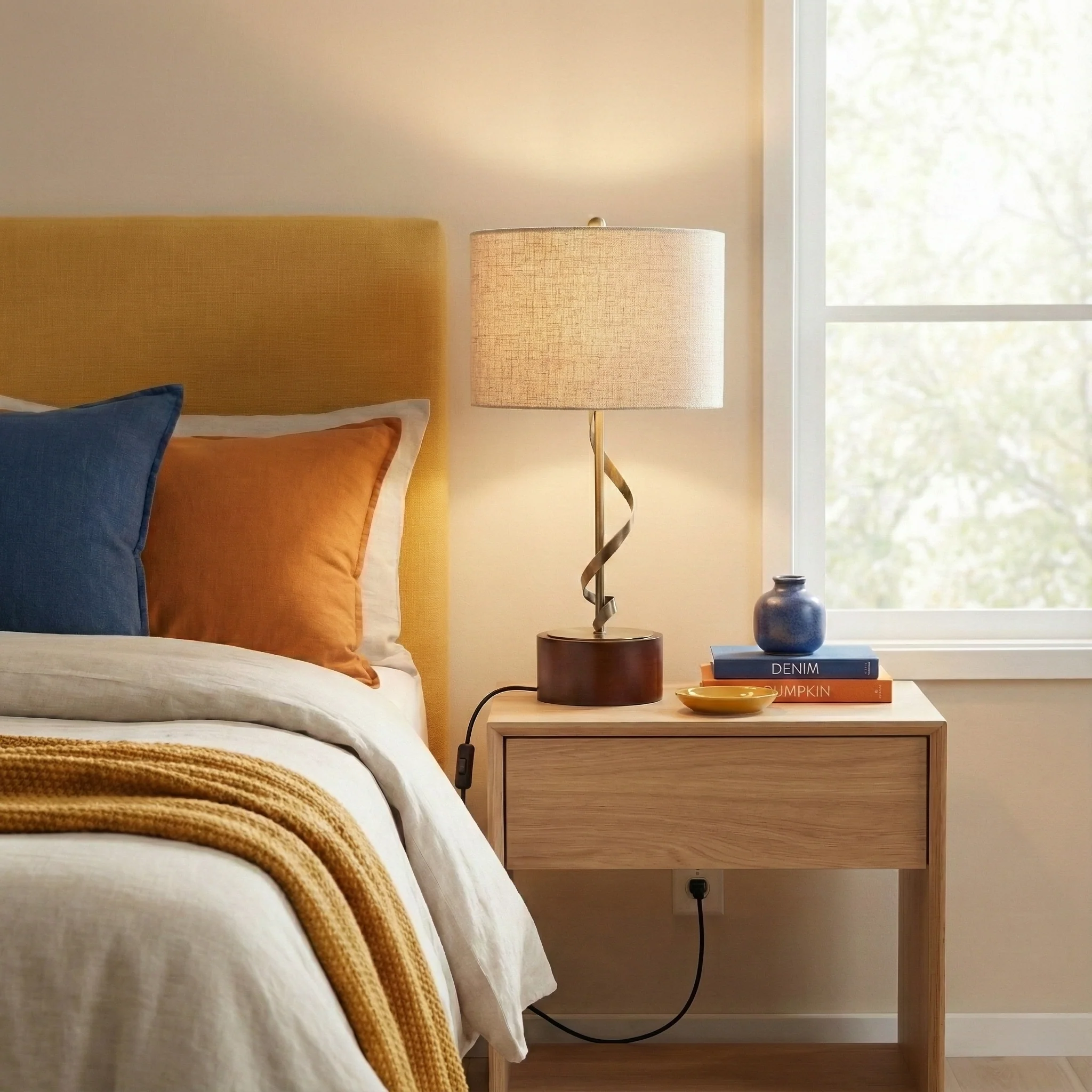 Bedside Bedroom Nightstand Desk Lamp