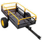 Heavy-Duty Tow-Behind Dump Cart 1000 lbs Load Capacity