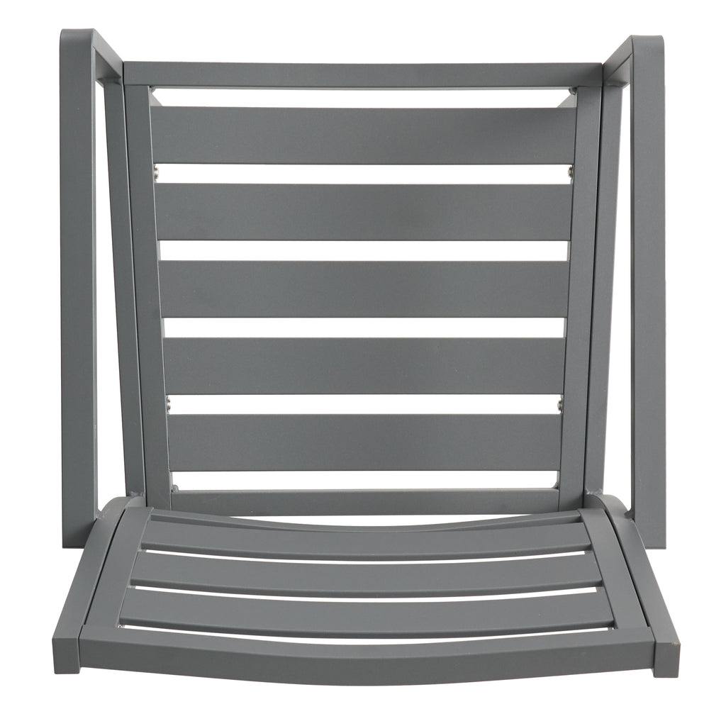 Outdoor Modern Aluminum Dining Chair Set of 2