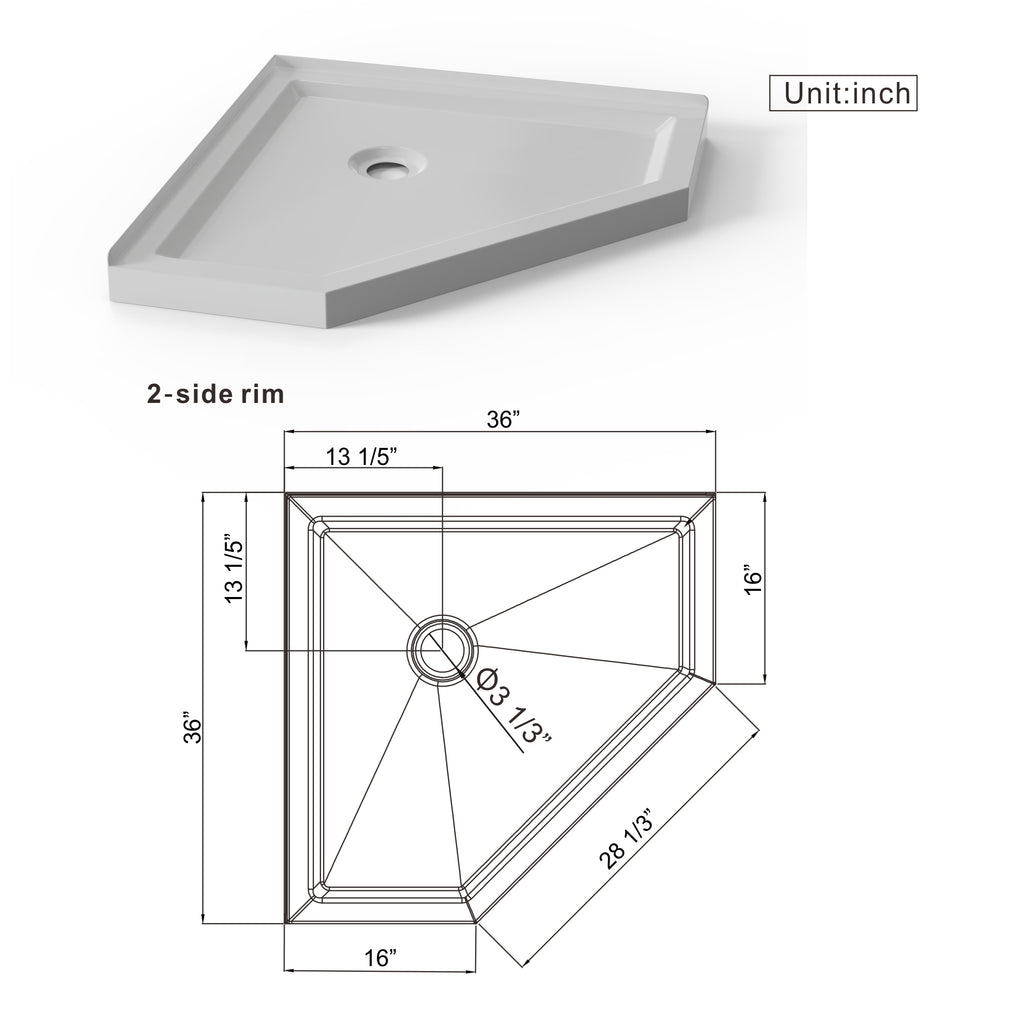 Goodyo Neo-Angle Frameless Shower Door