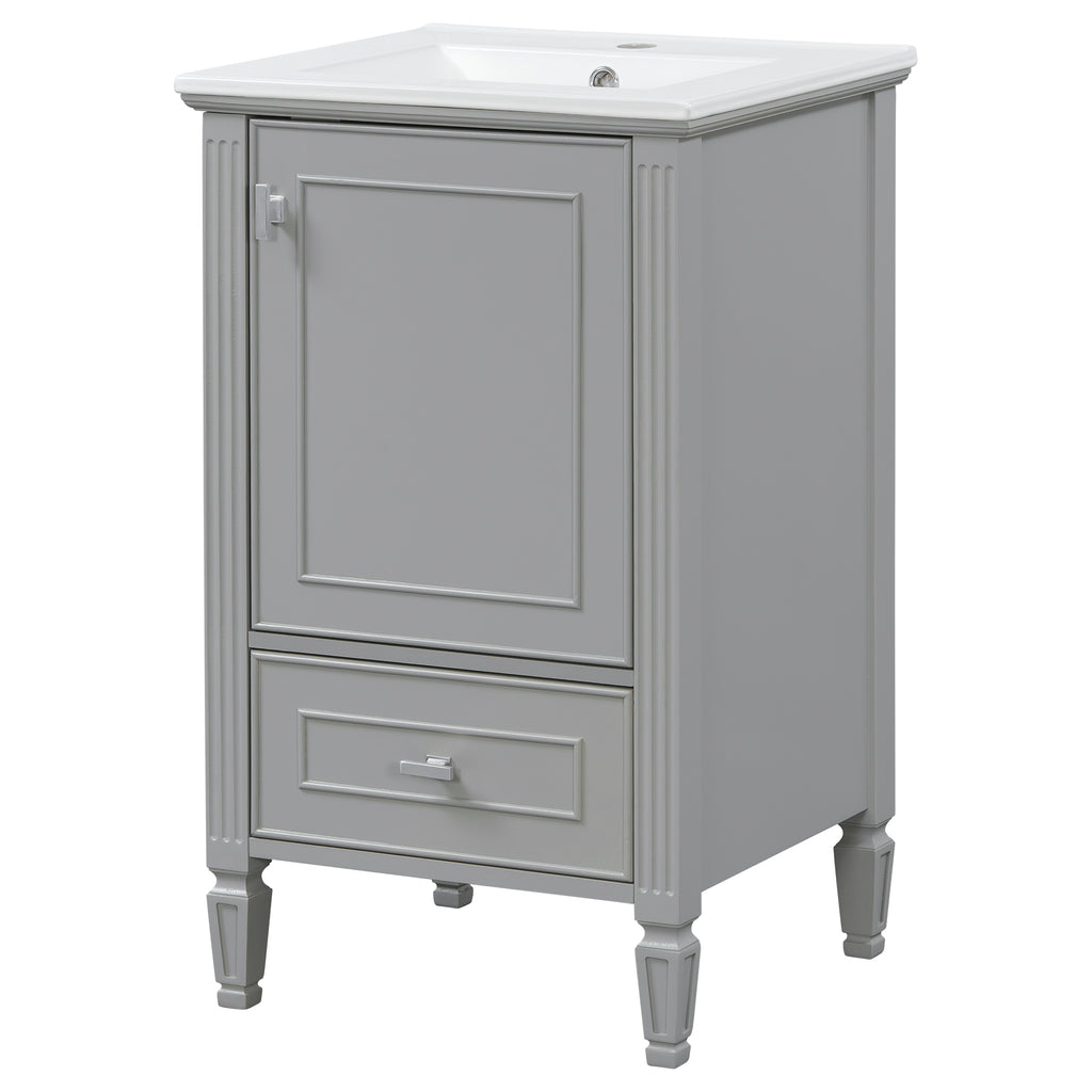 20" Bathroom Vanity with Ceramic Sink