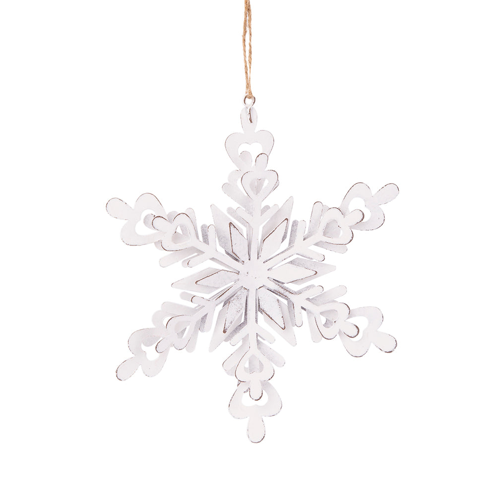 Iron Snowflake Hanger - Set of 6 Holiday Ornaments