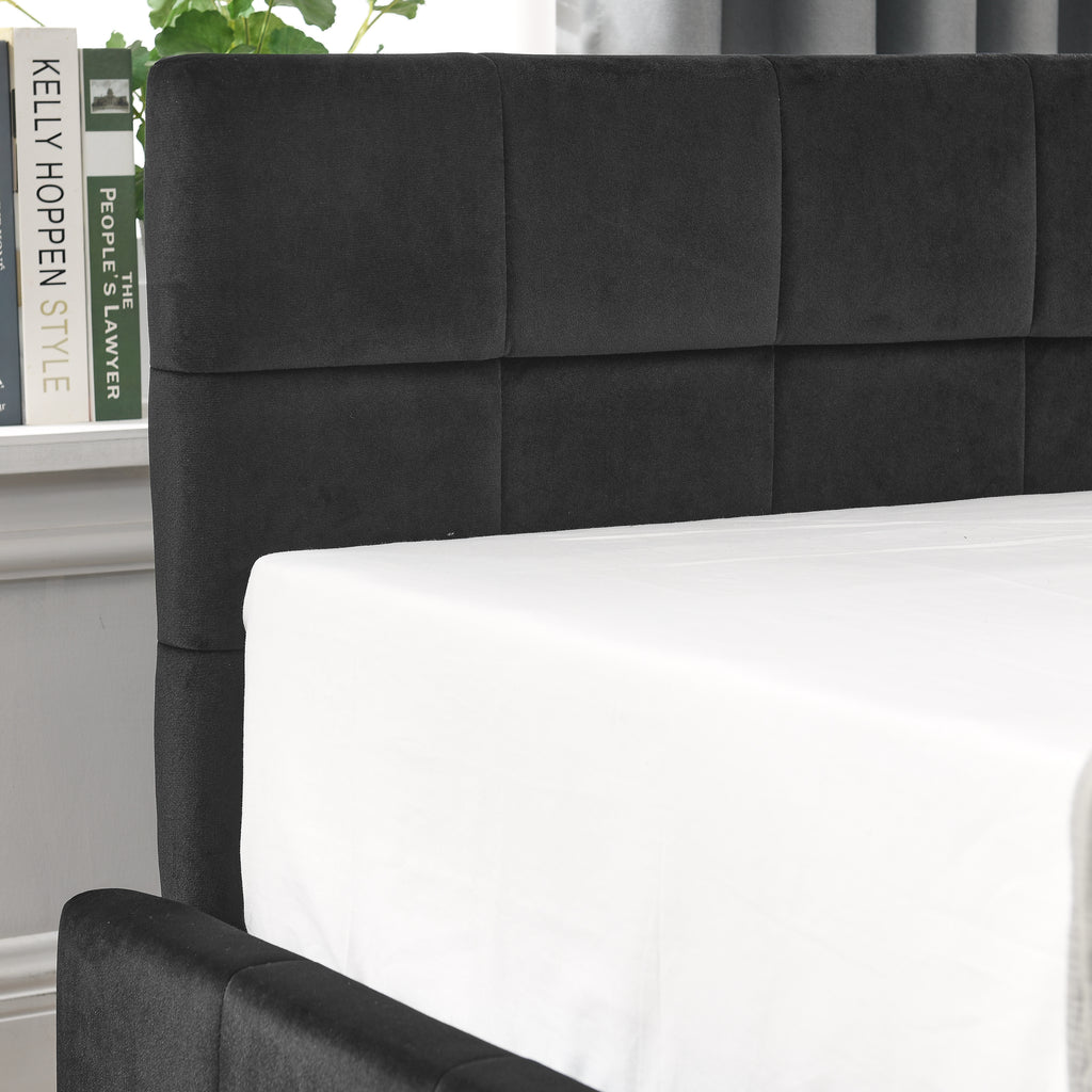 Full Size Storage Upholstered Tufted Bed Frame