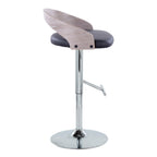 Contemporary Adjustable Height Barstool with Swivel