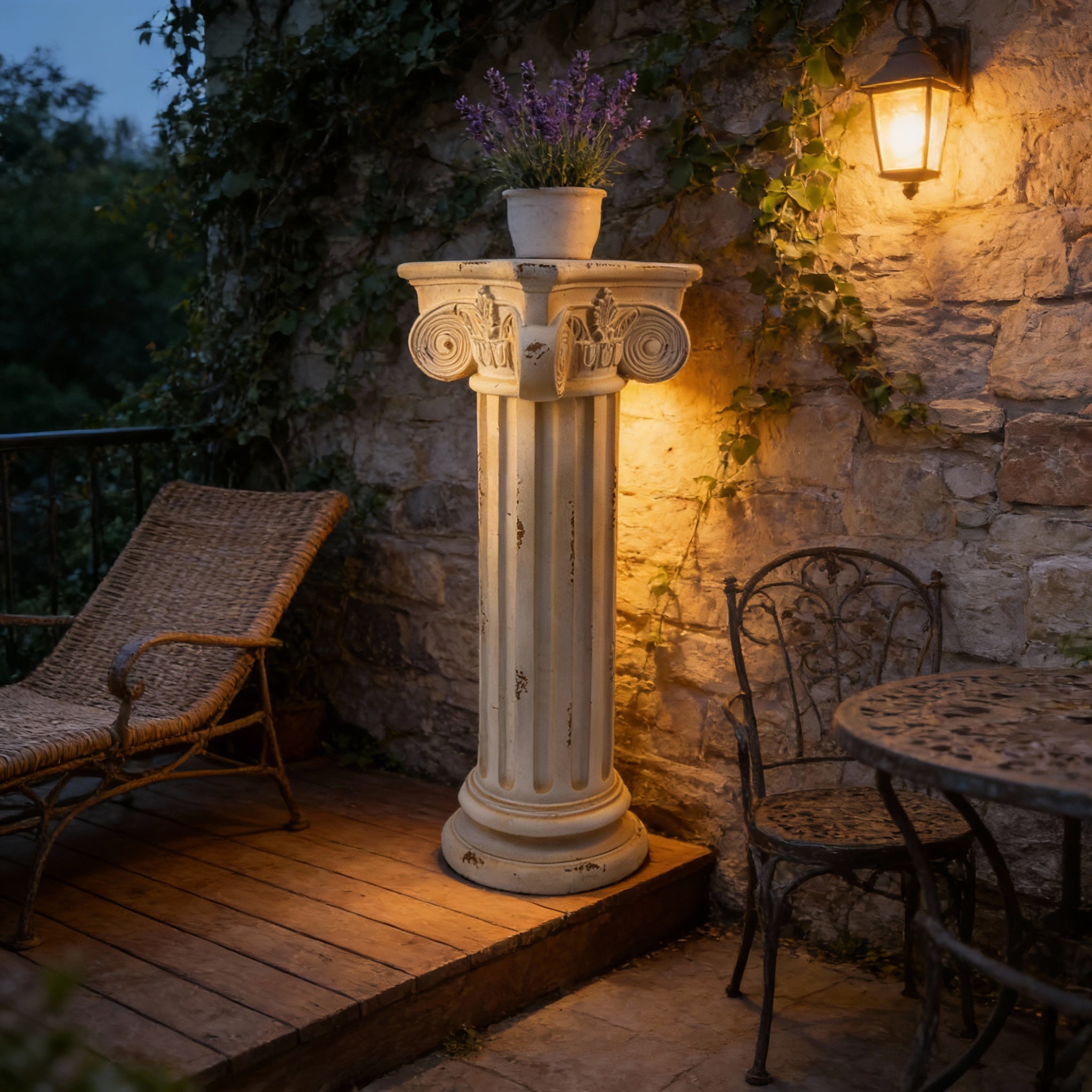 Pedestal Column Plant Stand 28.93'' Tall Roman Style