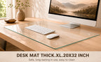 Clear Tempered Glass Table Mat 20x32 Inch