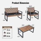 4-Piece Patio Furniture Set Outdoor Balcony Porch Garden