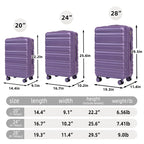 HIFINE TOURIST 20"/24"/28" 3-Piece Luggage Set