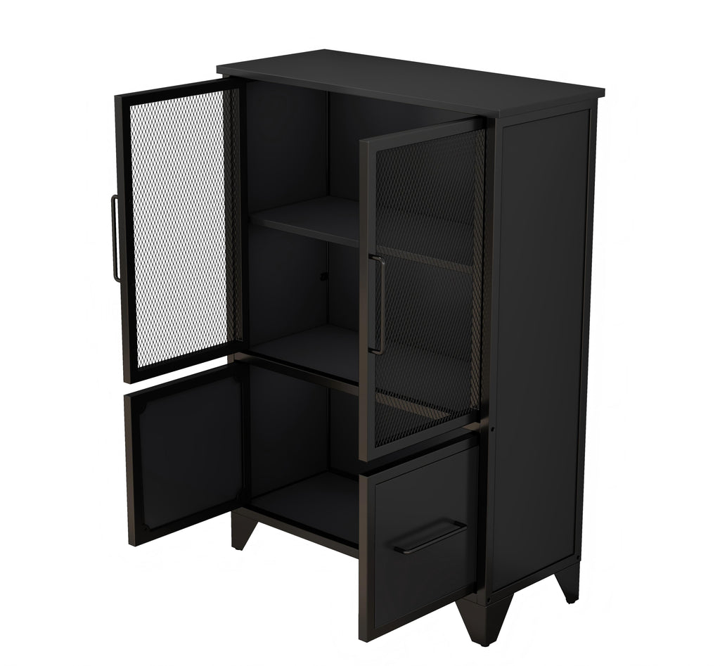 Storage Cabinet With 4 Iron Doors