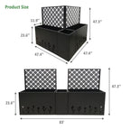 Metal Planter-Trellis Combo (Set of 3)
