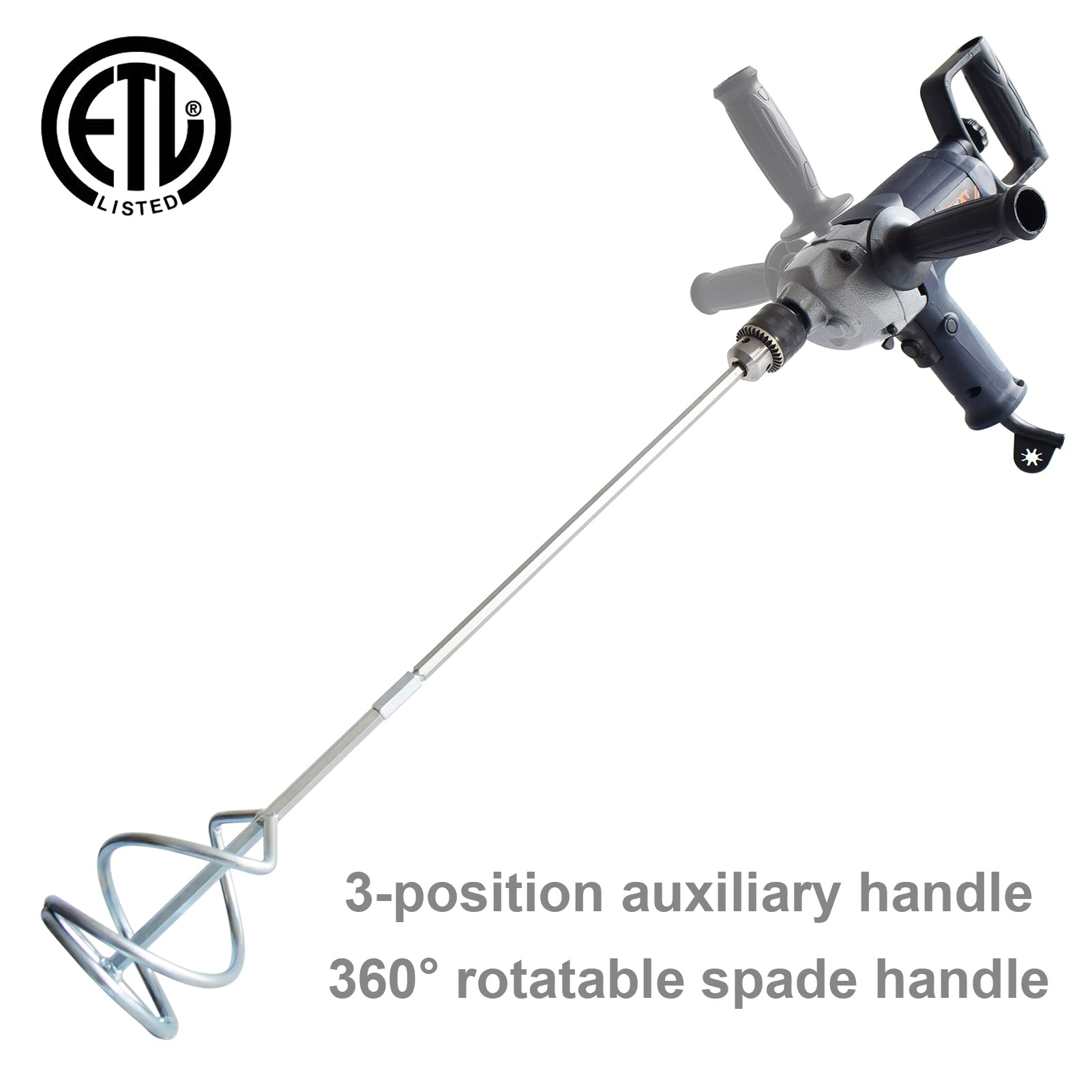 Drill Mixer Set with Spade Handle