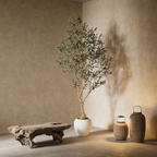 8.2FT Artificial Olive Tree With Big Decorative Planter