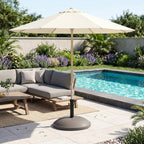 Ander Outdoor 68-Pound Round Umbrella Base - Brown