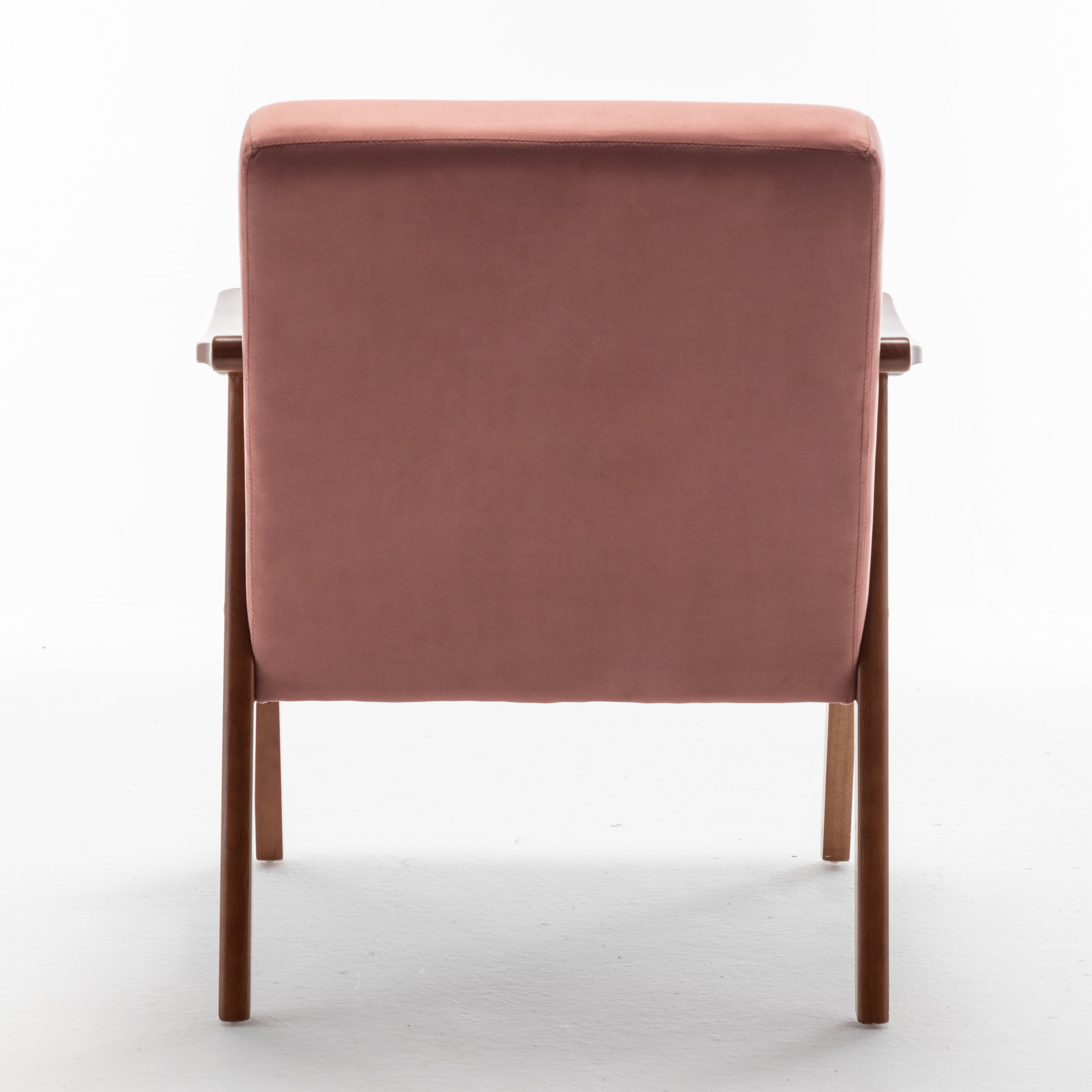 Accent Chair with Velvet Upholstery and Solid Wood Frame