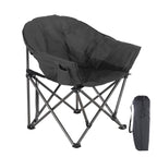 Oversized Camping Chair: Portable Folding Moon Chair with Side Pocket