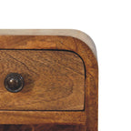 Solid Wood Curved Wall Mounted Bedside
