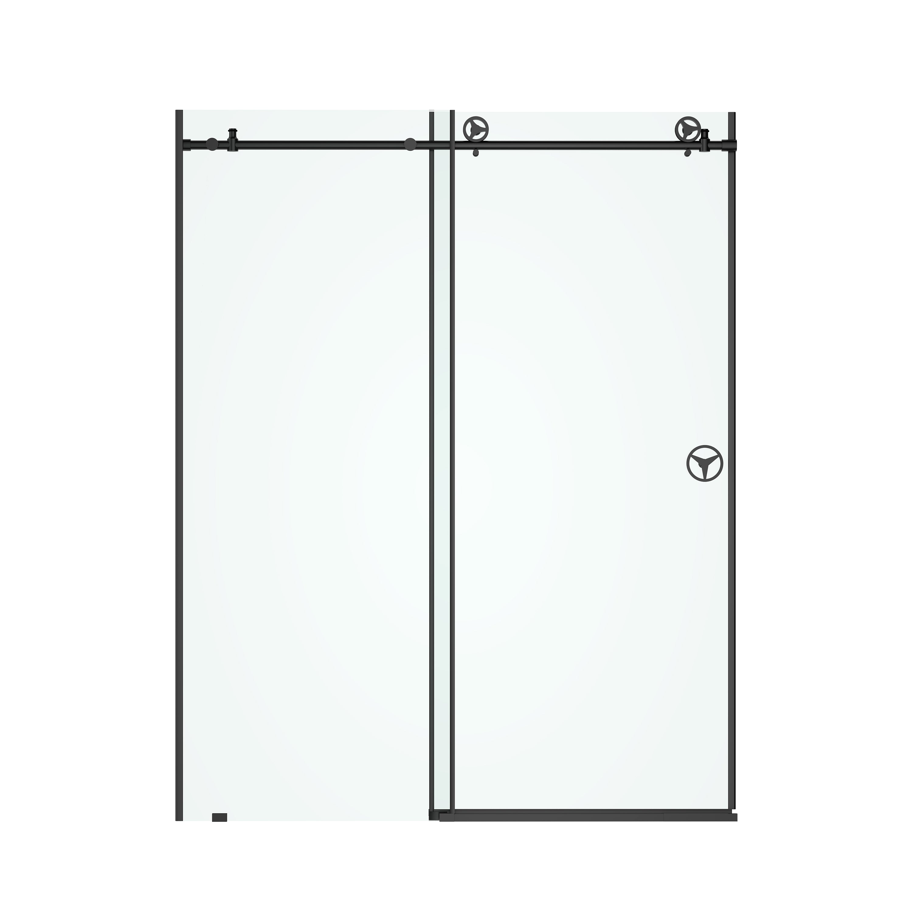 60" W x 76" H Sliding Frameless Shower Door in Matte