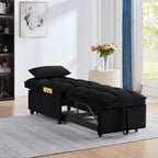 4 In1 Multi-Function Single Sofa Bed with Storage Pockets
