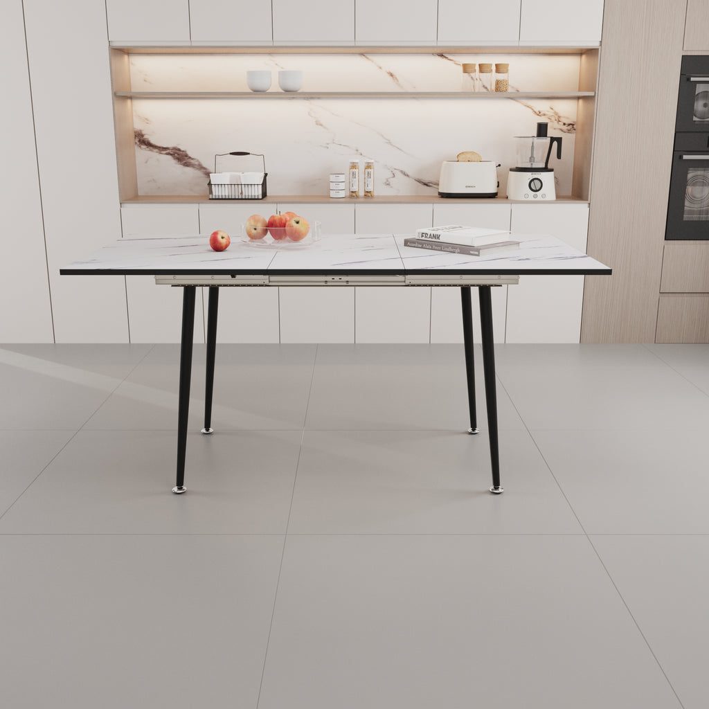 47"-63" Extendable MDF Modern Dining Table and Chair Set