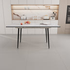 47"-63" Extendable MDF Modern Dining Table and Chair Set