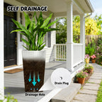 Spacious Plant Pots, Plants Box Set of 3, Tall Planters Box