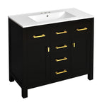 36'' Bathroom Vanity with Ceramic Sink Combo Set