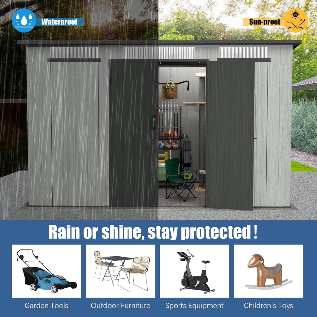 6x11FT Outdoor Resin Storage Shed