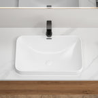 Ceramic Undermount Bathroom Sink 22.05" x 15.36" x 6.7"