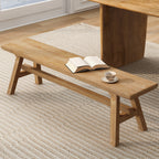 55" Farmhouse Wood Bench
