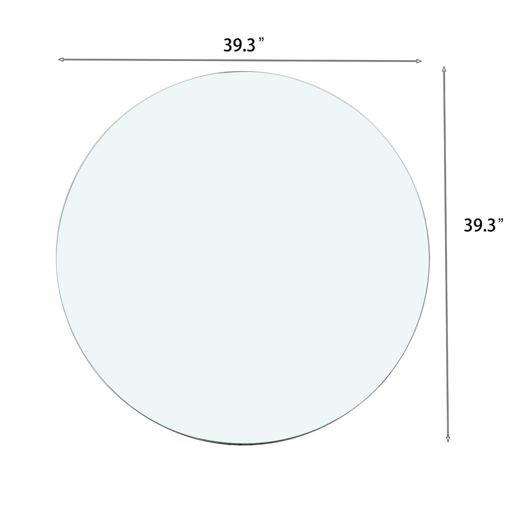 Tempered Glass Top 39.3 Inch Round Table Top