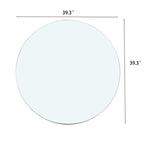 Tempered Glass Top 39.3 Inch Round Table Top