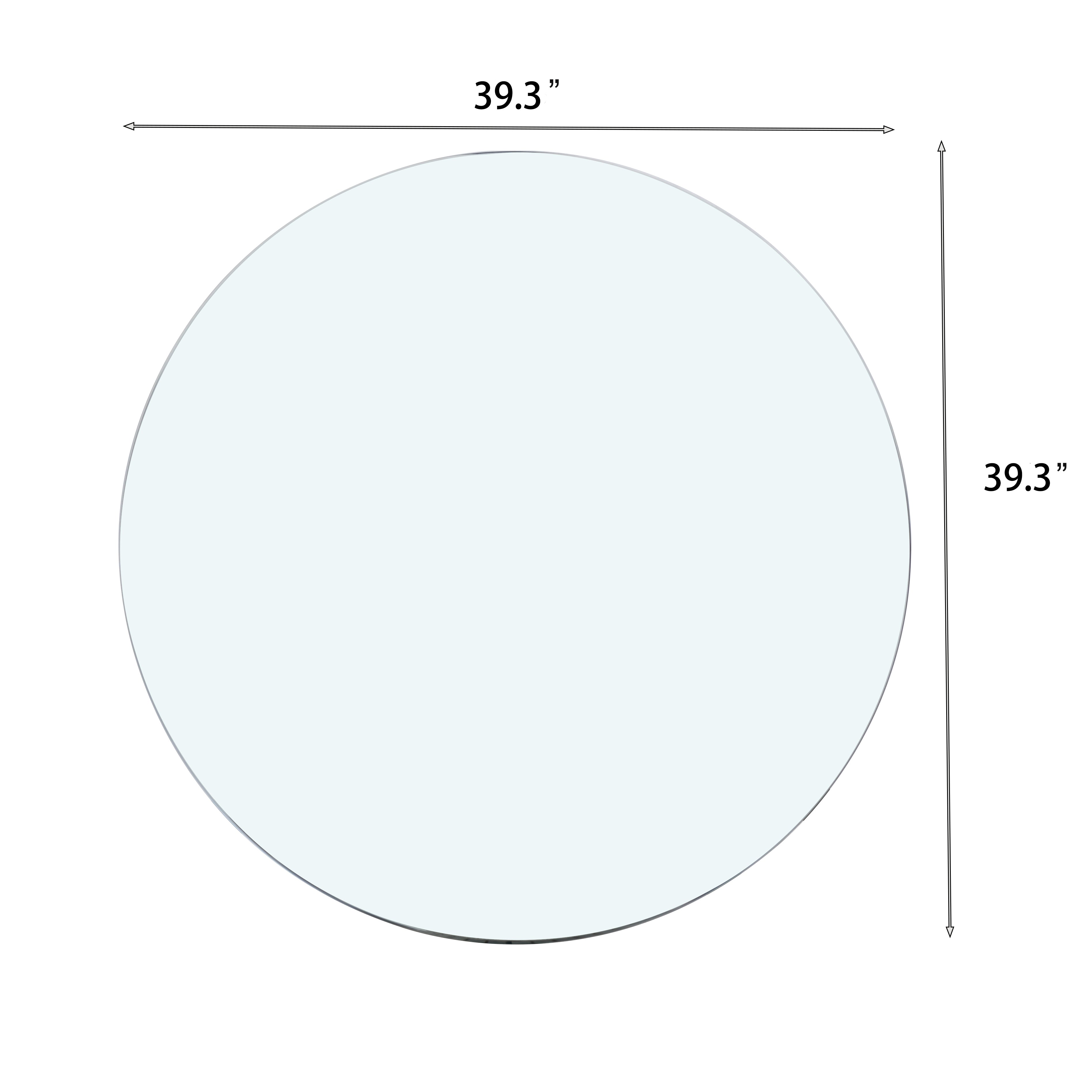 Tempered Glass Top 39.3 Inch Round Table Top