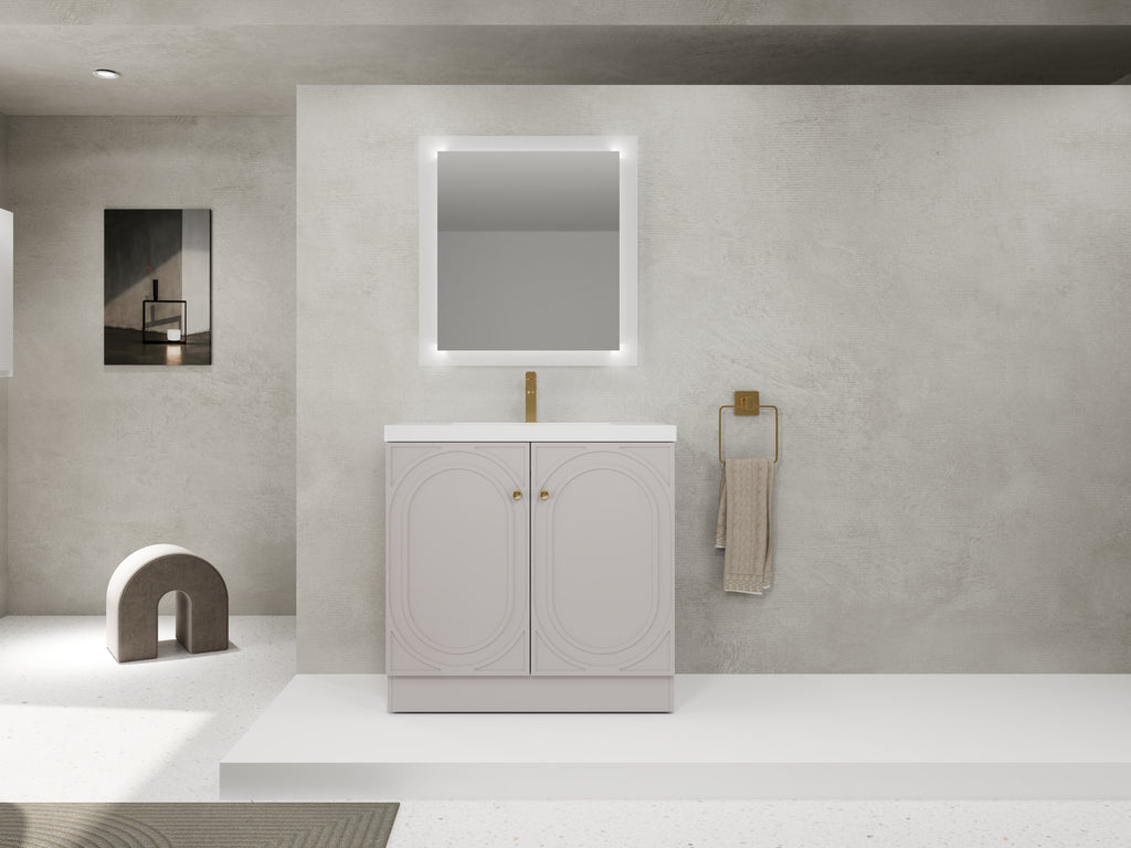 36" Freestanding Bathroom Vanity with Resin Sink